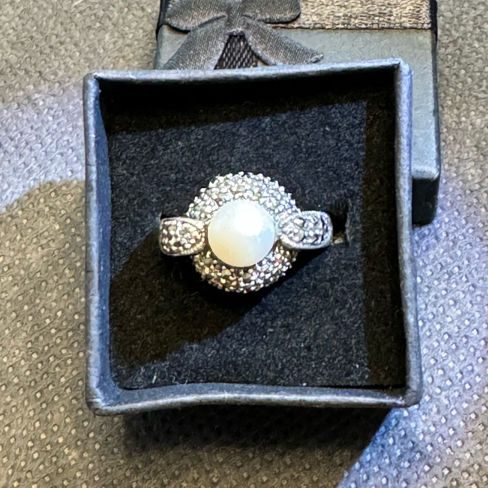 Pearl Marcasite Ring